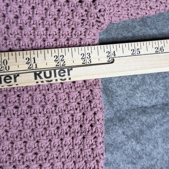 Madewell AM286 SU20 Pink Crochet Knit Oversized Sweater XXL - Picture 6 of 9